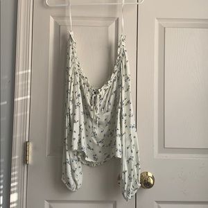 White off the shoulder shirt